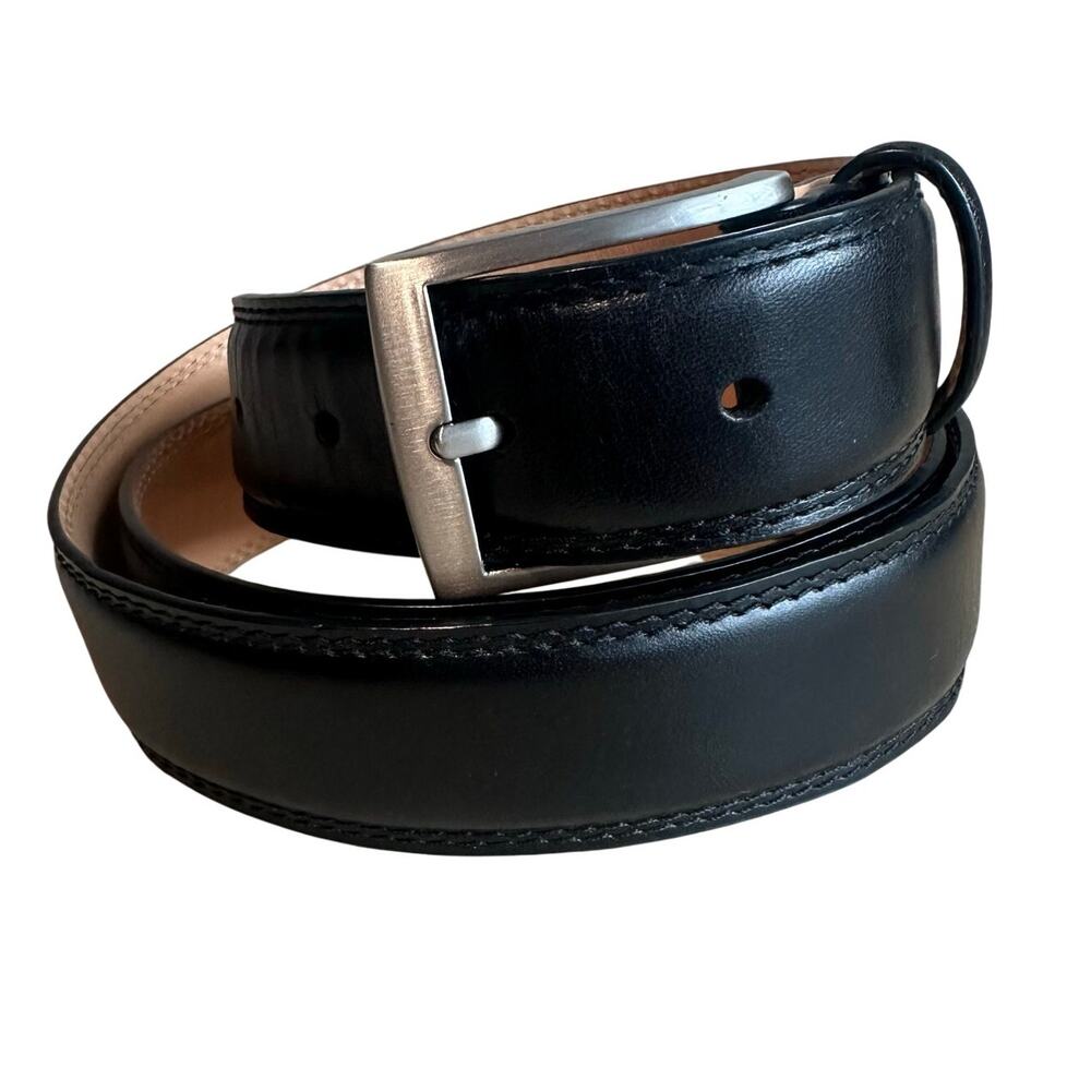 Lands' End Men's Classic Leather Chino Belt Black 40
